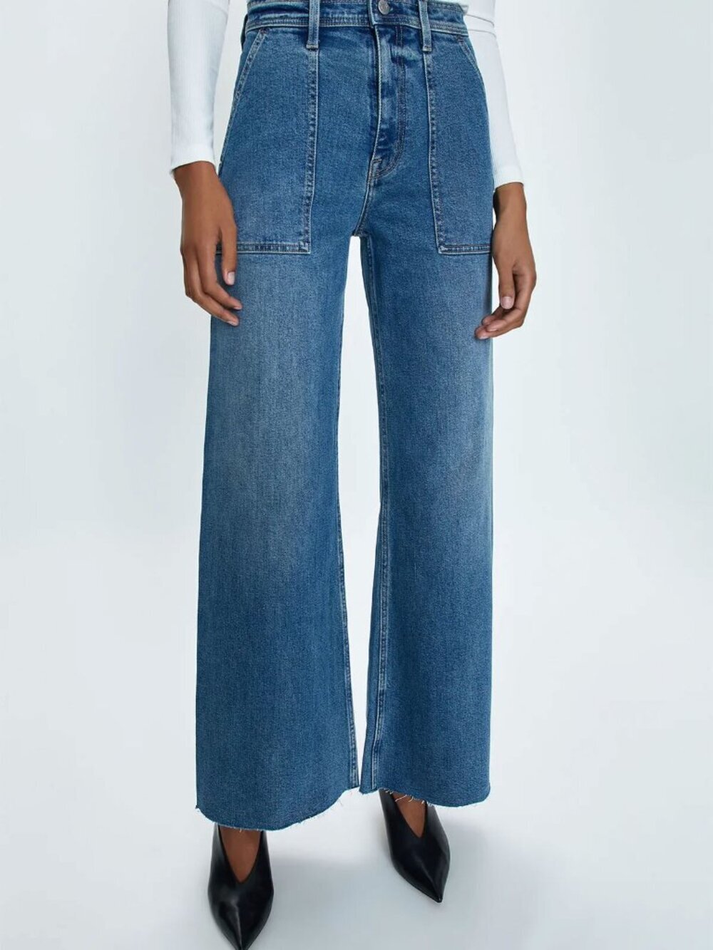Pistola Penny Utility High Rise Wide Leg in Canal